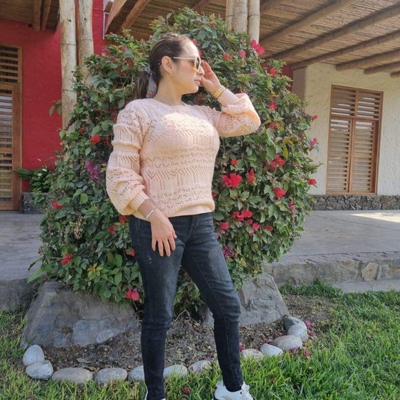 Ophelia Roe Women's Peach Puff Sleeve 2pc Camisole - Picture 8 of 14